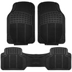 FH Group Universal Floor Mats for Car Heavy Duty All Weather Rubber Mats - Black