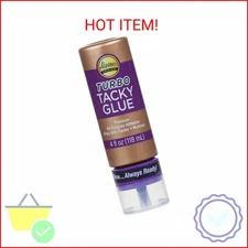 Aleene's Turbo Tacky Glue for Crafts in Always Ready Bottle, Strong Bond Adhesiv