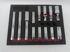 Matco Sb13sp 13 Piece 38 Drive 6 Point Spark Plug Socket Set W Foam Tray Matco Sb13sp 13 Piece 38 Drive 6 Point Spark Plug Socket Set W Foam Tray