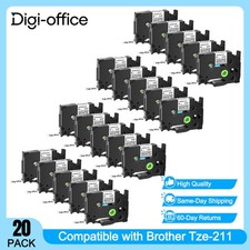 20PK Compatible with Brother P-Touch TZ211 Tz...