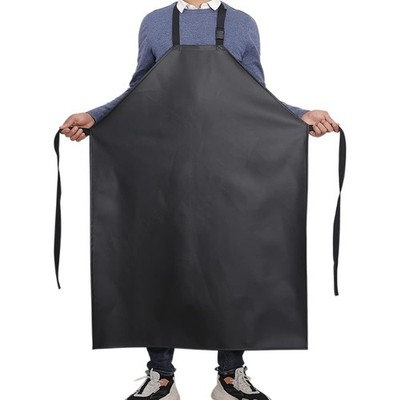 Thick Waterproof Apron Heavy Duty Oil Resistant PU Apron