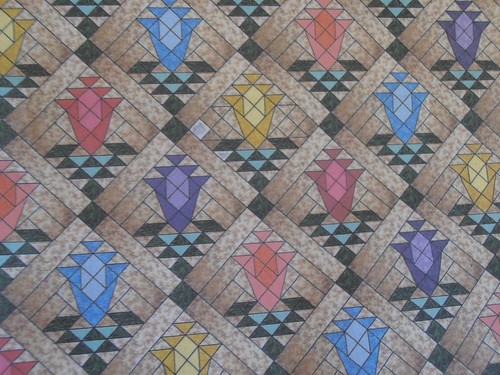 Verbindungsfäden Lilie Spalier Blüte Quilt Kit mit vorgeschnittenem Stoff 90 x 90 Queen - Bild 5 von 10