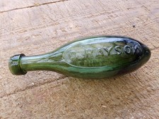 SUPERB Early Flat Rolled Lip OLIVE Green HAMILTON Bottle C RAYSON Carlisle