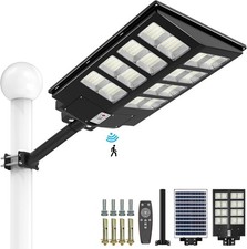 Solar Street Lights Outdoor 720 LED Solar Flood Light High Lumen for Parking Lot