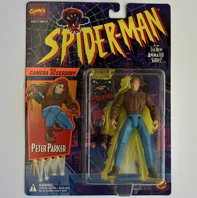 Toy Biz Marvel Spider-Man New Animated Series Peter Parker Figure w/ Camera 1994