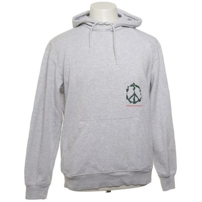 H&M, Kapuzenpullover, Größe: S, Grau, Baumwolle/Polyester, Print, Sweat #Ebi