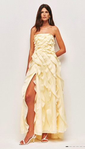 AJE Allairie Gown in Butter Yellow