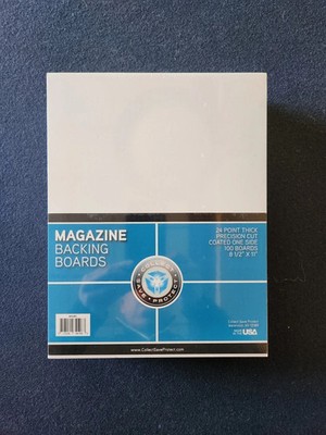100 CSP MAGAZINE SIZE 8.5'' x 11'' BACKING BOARDS Storage White Backer 24pt 8-1/2''