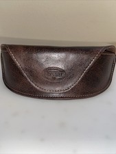 Fossil Brown Eyeglass Case with Magnetic Closure on Front Flap sunglass