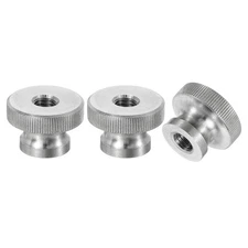 Knurled Thumb Nuts, 3Pcs M8 Stainless Steel Knobs Fasteners Through Hole Silver