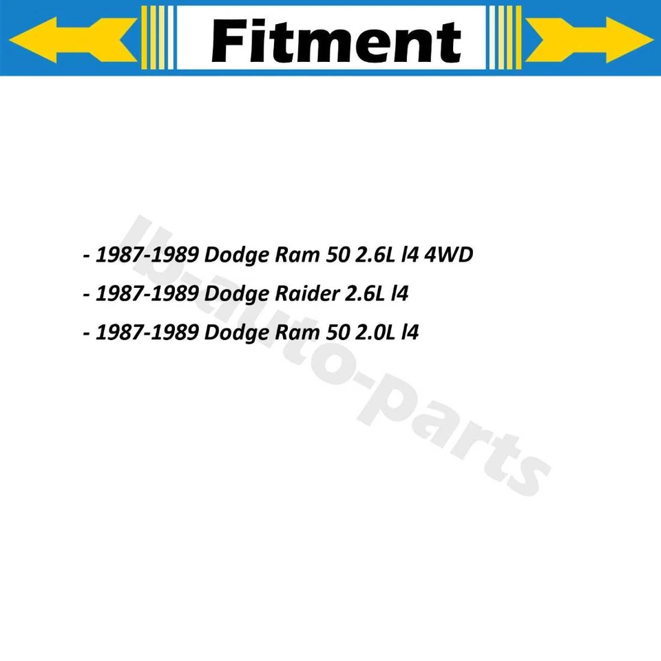 2x Manguera de freno delantera inferior para Dodge Ram 50 1987-1989 4x4 Foto 2 de 4