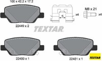 Textar 2244901 Bremsbelagsatz FüR Scheibenbremse Bremsbelagsatz FüR Fiat