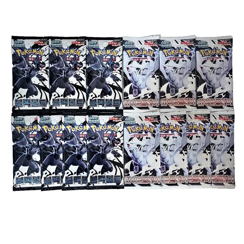 14+2 PACK Lot Pokemon TCG Card Black Bolt+White Flare Booster Sealed KOREAN Ver.