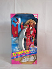 NOS VTG 1994 MATTEL BAYWATCH BARBIE DOLL WITH DOLPHIN FRIEND E3