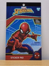 New Over 200 Marvel Spiderman Stickers Pad 4 Sheets Of Stickers Ages 4 