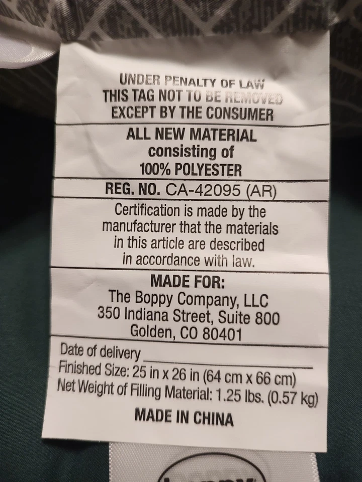 Boppy 球衣懒人侧睡床怀孕枕头 - 从未使用过 — 第 4/4 张图片