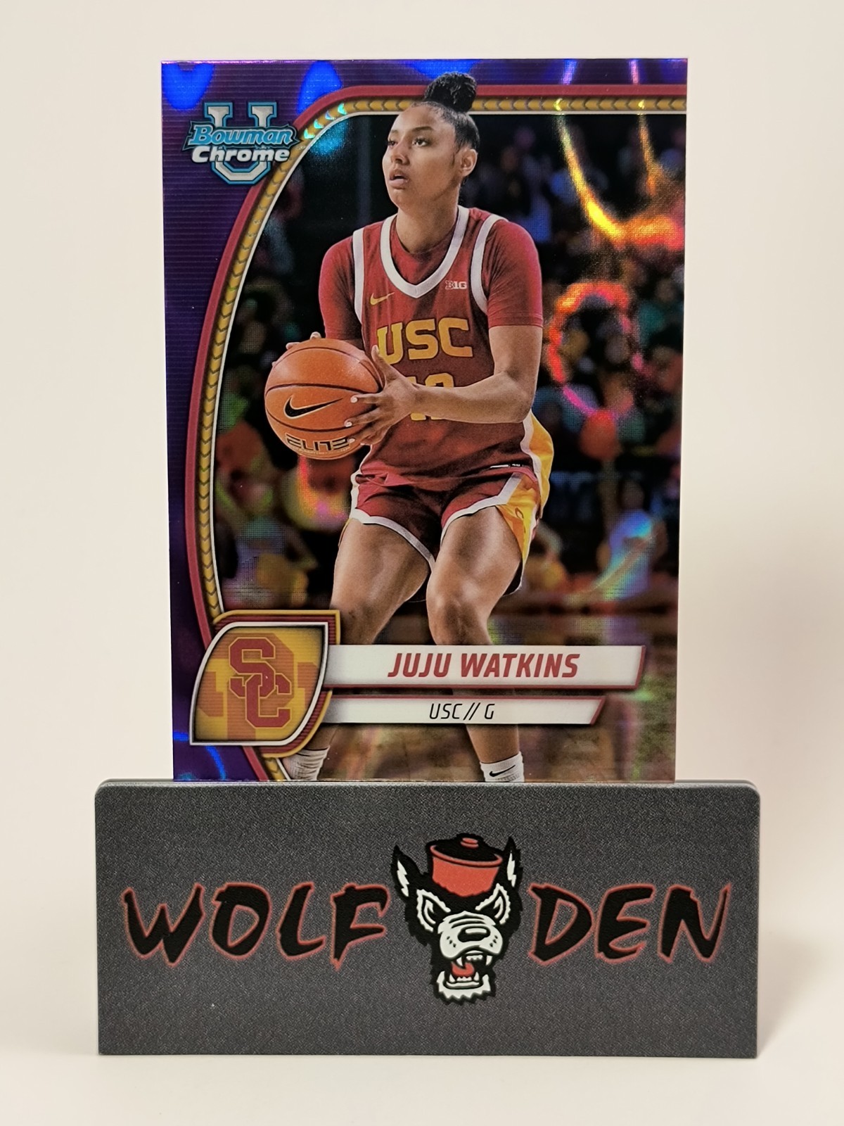 2024 Bowman Chrome Juju Watkins Purple Lava Refractor #37 Rookie Card