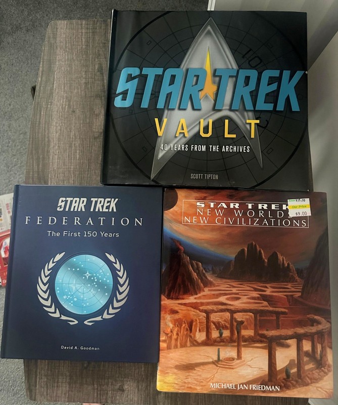 Star Trek FEDERATION Hardcover Book, ST Vault hardcover, ST New Worlds hardcover