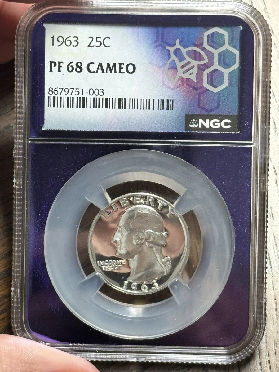 Proof PR 68 Graded 1963 Washington Quarters (1932-1998) for sale