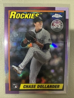 2025 Topps Chrome Update 1990 Chase Dollander #90CU-16 Colorado Rockies