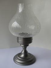 Windlicht Kerzenleuchter Zinn Glasschirm