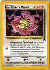 Pokemon Card - Team Rocket's Meowth 18 Black Star Promo Vintage WOTC