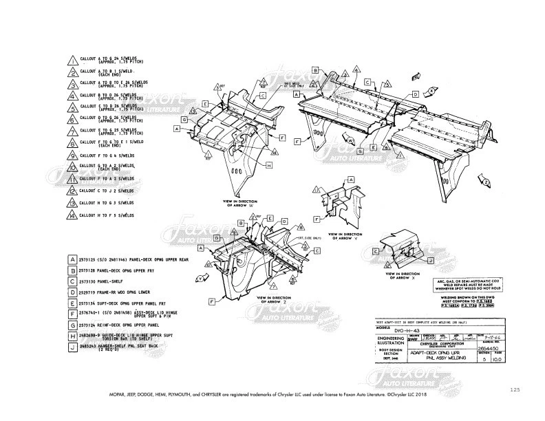 1968 Dodge Plymouth Cuerpo Montaje Manual Polara Monaco Furia Vip Despiece Views - Imagen 3 de 4