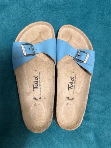 Tula Blue Womens Size 7 Sandals Turquoise Teal Shoes Licensed By Birkenstock - Picture 1 of 2