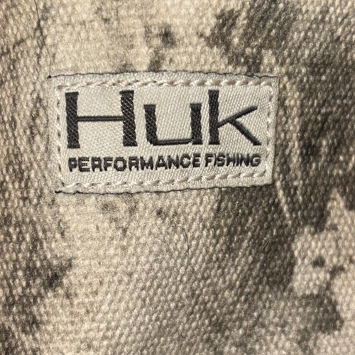 Scarpe slip on HUK uomo 13 Brewster grigio mimetico punta tonda pesca comode outdoor - Foto 4 di 24