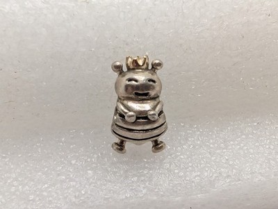 PANDORA nicht mehr produziert Sterlingsilber & 14K Gold Bienenkönigin Charm Perle