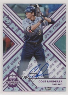 2018 Panini Elite Extra Edition Aspirations Purple 83/100 Cole Roederer Auto g1z