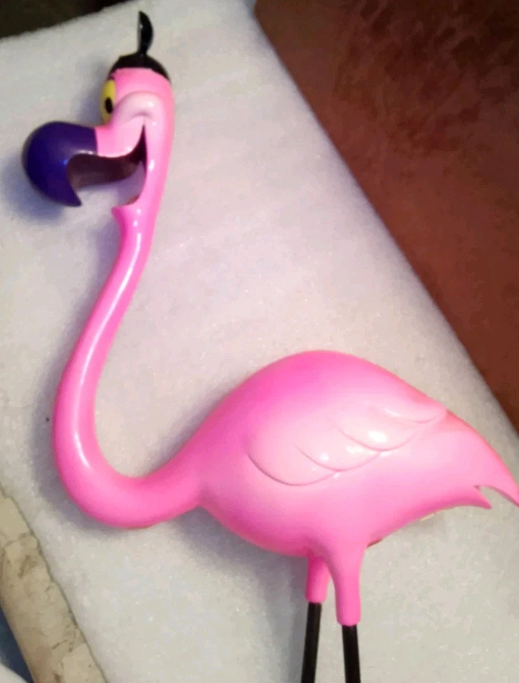 Disney Parks Pink Flamingo Ceramic Figurine Yard Art w/ Mickey Ears Fantasia - Image 3 of 4