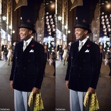 Black Velvet Men's Suits Regular Fit Double Breasted Wedding Groom Tuxedo 2Piece