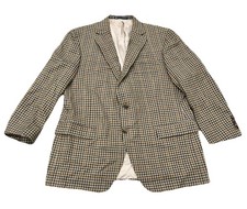 LORO PIANA 100 CASHMERE Plaid Hart Schaffner Marx GOLD TRUMPETER Blazer 44R