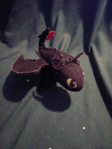 How to Train Your Dragon Toothless Plush Spin Master 8" Standing Green Eyes 2019