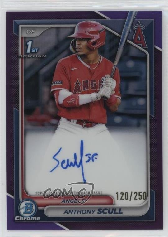 2024 Bowman Chrome Prospect Purple Refractor /250 Anthony Scull #CPA-AS Auto