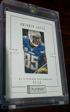 2016 Playbook Antonio Gates Booklet Patch Autograph /10 🔥 Rare