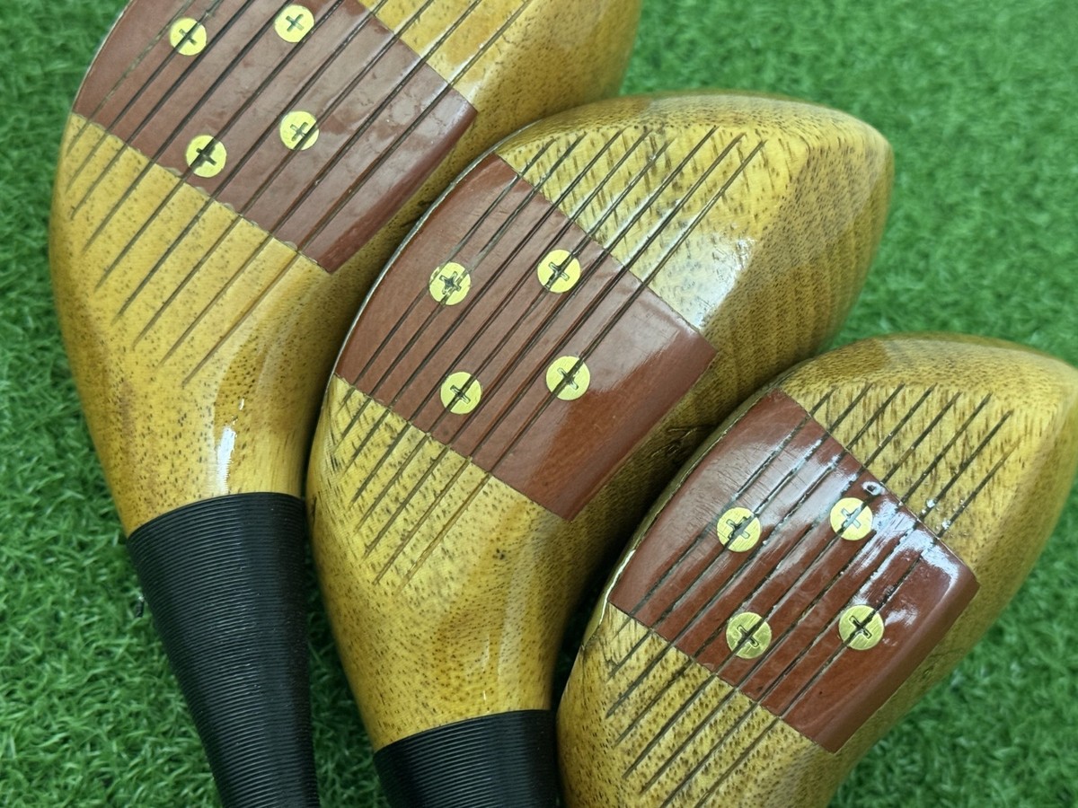 MacGregor Tourney 693T Tommy Armour Persimmon 1 2 3 WOOD SET Right