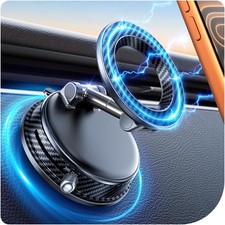 360  Rotate Magnetic MagSafe Vacuum Suction Cup Car Dashboard Phone Holder Mount