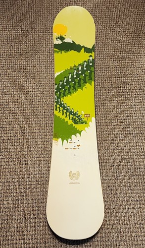 Burton UNINC 158 cm Snowboard Green White Used Rare READ