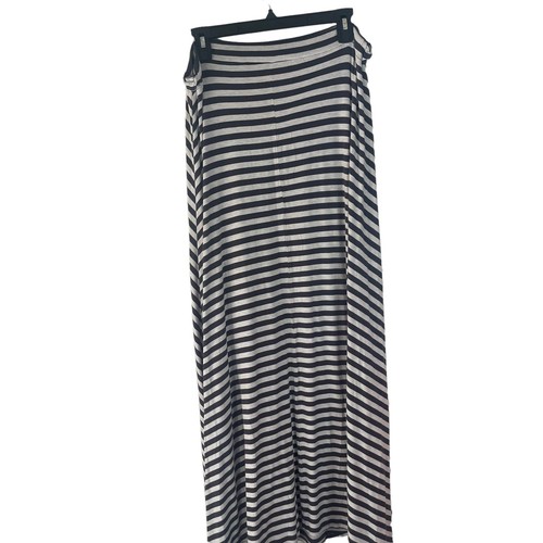 Victoria's Secret Maxirock Damen Größe Medium Viskose weiß grau gestreift - Bild 4 von 7