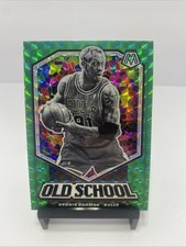 2019-20 Panini Mosaic Dennis Rodman Old School Green Mosaic #3