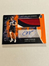 2024 PANINI ORIGINS CADE STOVER 69/75 ORANGE ROOKIE PATCH AUTO TEXANS SP TN2