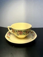 Vintage Home Laughlin 1933 Ivory W/flowers Cup And Saucer  Replacement