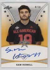 2019 Leaf Metal US Army All-American Bowl Tour Yellow 4/10 Sam Howell Auto a4e
