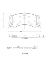 Brake Pad Set, Disc Brake Brembo P 65 049 for Macan (95B) 3 2014-2018