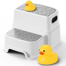 Toddler Step Stool for Potty Training, Bathroom Sink Toilet - 2 Step Kids P...