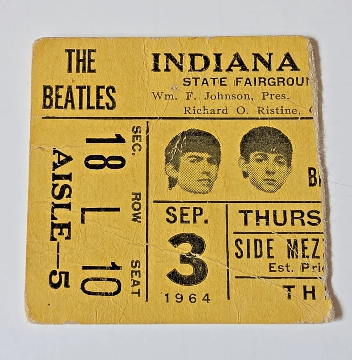 Beatles Ticket Stub In Beatles Concert Memorabilia for sale | eBay