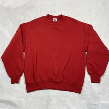 Vintage 90s Jerzees by Russell Athletic Made in USA Crewneck Sweatshirt L Red