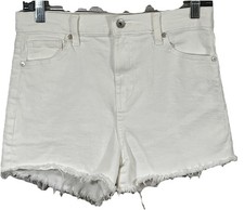 Kendall And Kylie The Drifter High Rise Women s Shorts 9/29 White Raw Seam